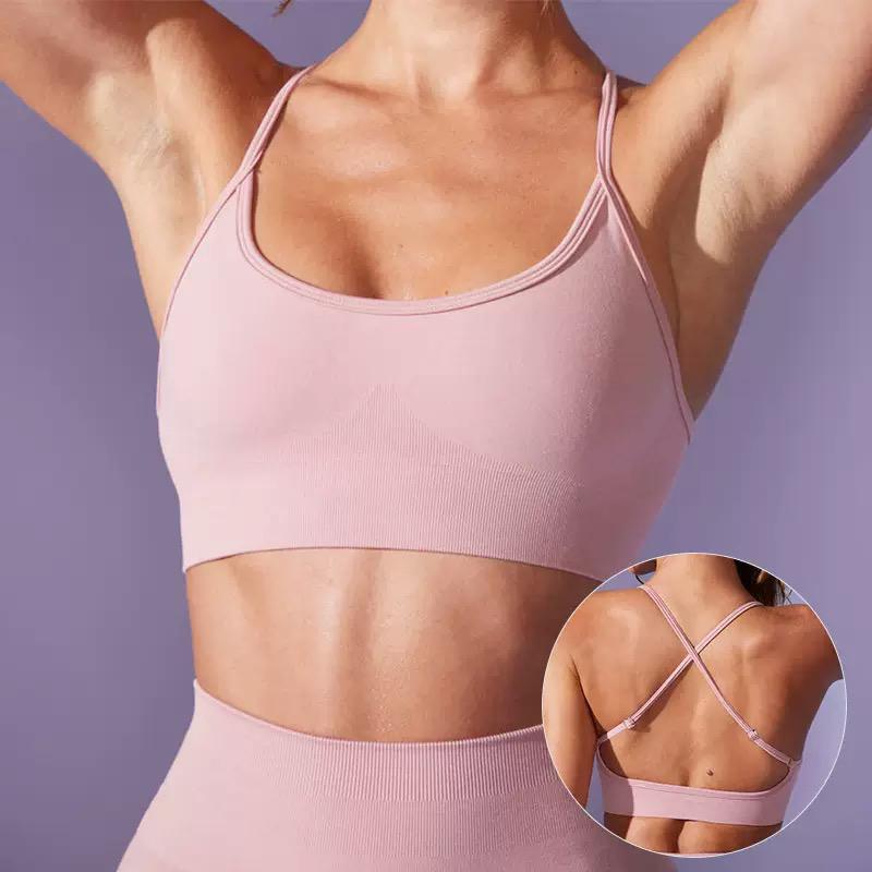 Cross Shoulder Sports Bra