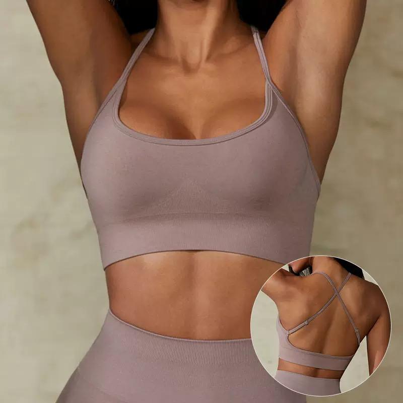 Cross Shoulder Sports Bra