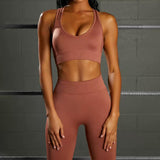 Cross Strap Support Sports Bra