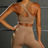 Cross Strap Support Sports Bra