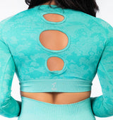 Cut-out Long Sleeve Crop Top