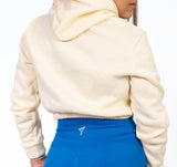 Elastic Waist Cropped Hoodie