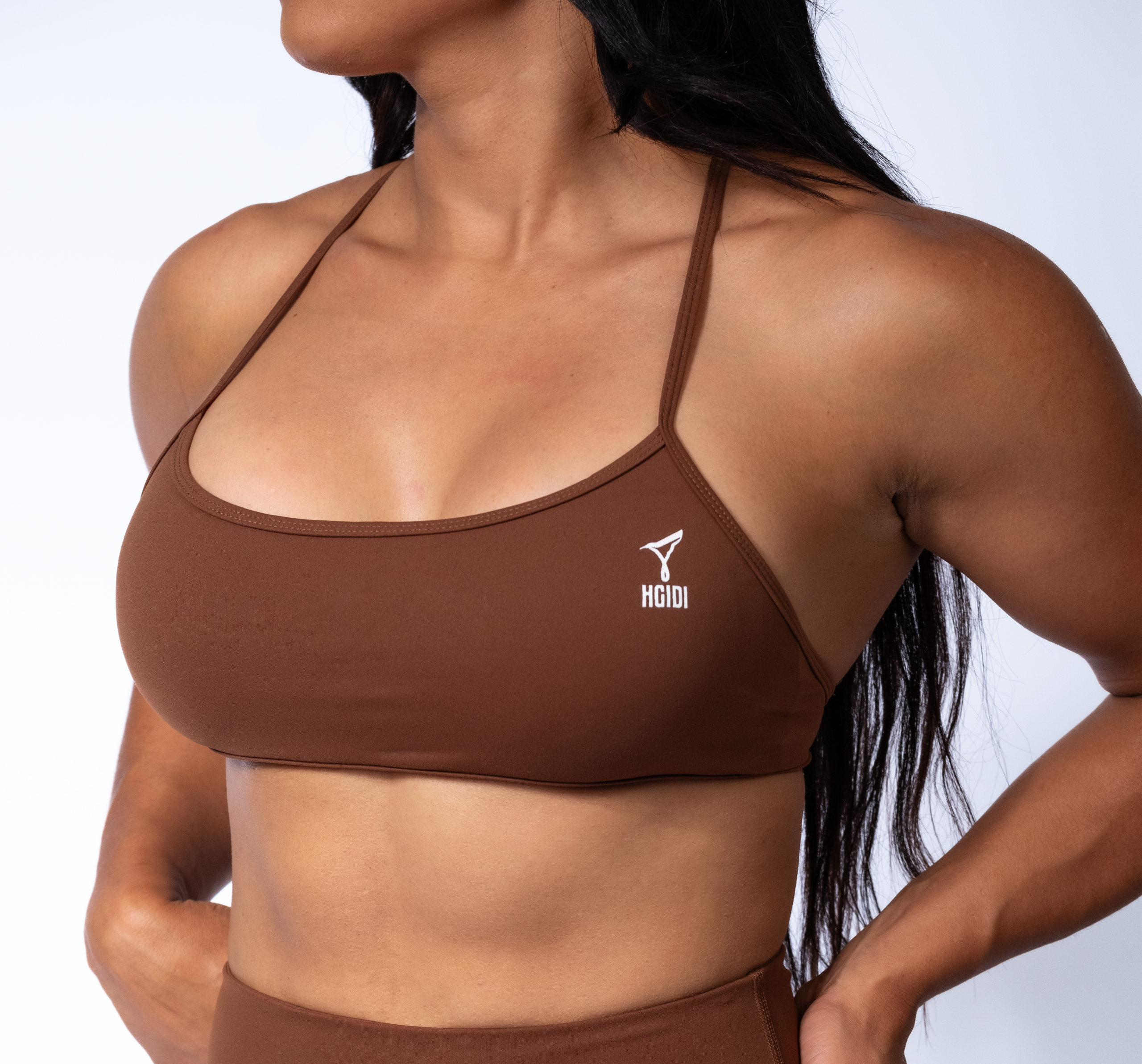 Adjustable Skinny Cross Strap Sports Bra - Image 6