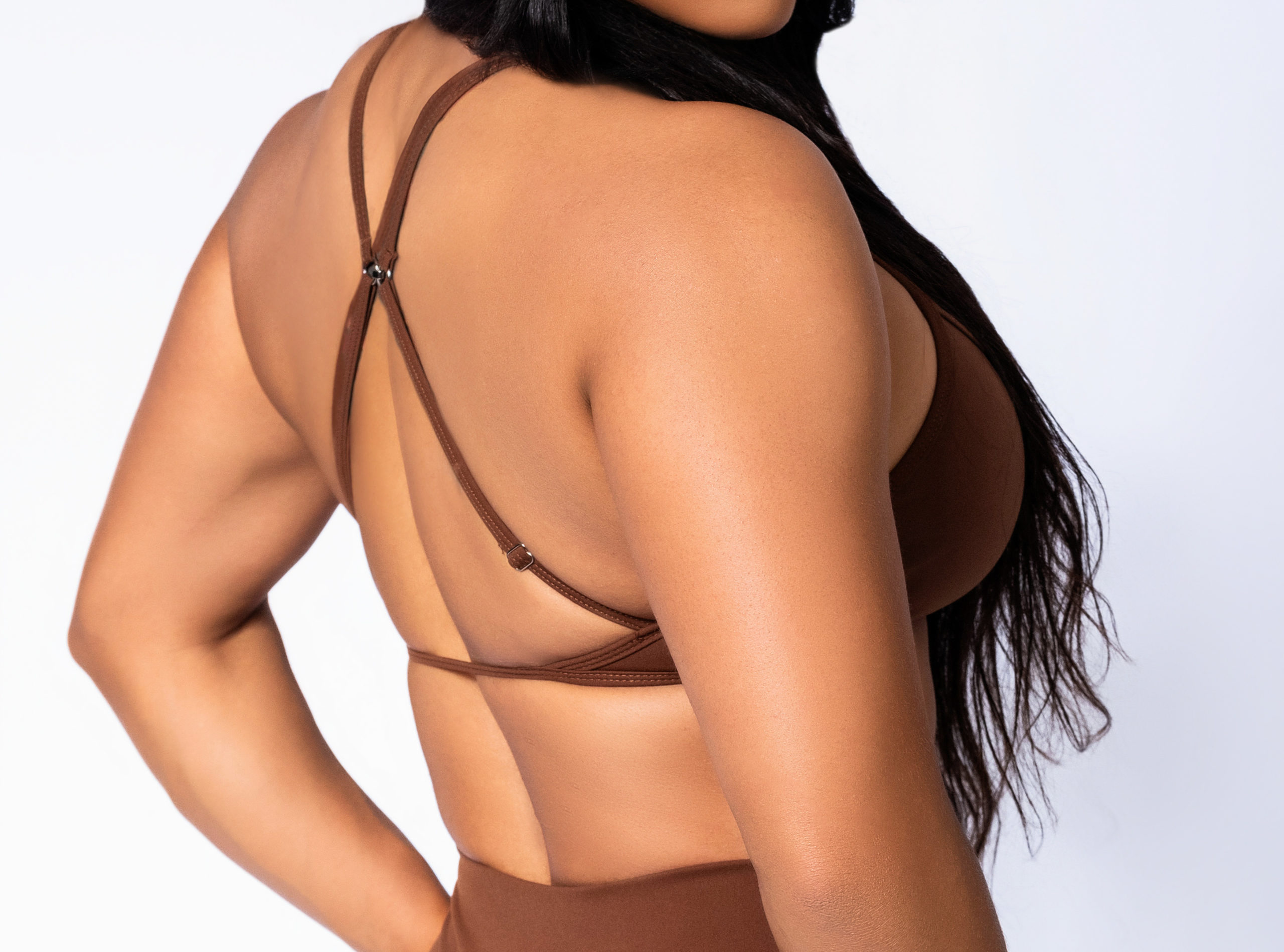 Adjustable Skinny Cross Strap Sports Bra - Image 7