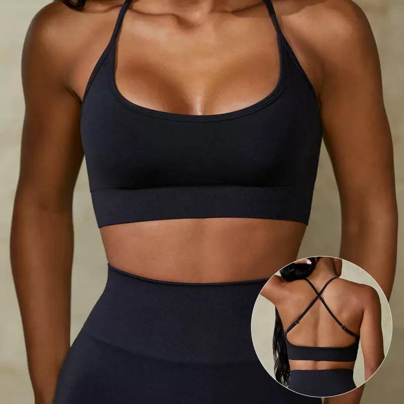 Cross Shoulder Sports Bra